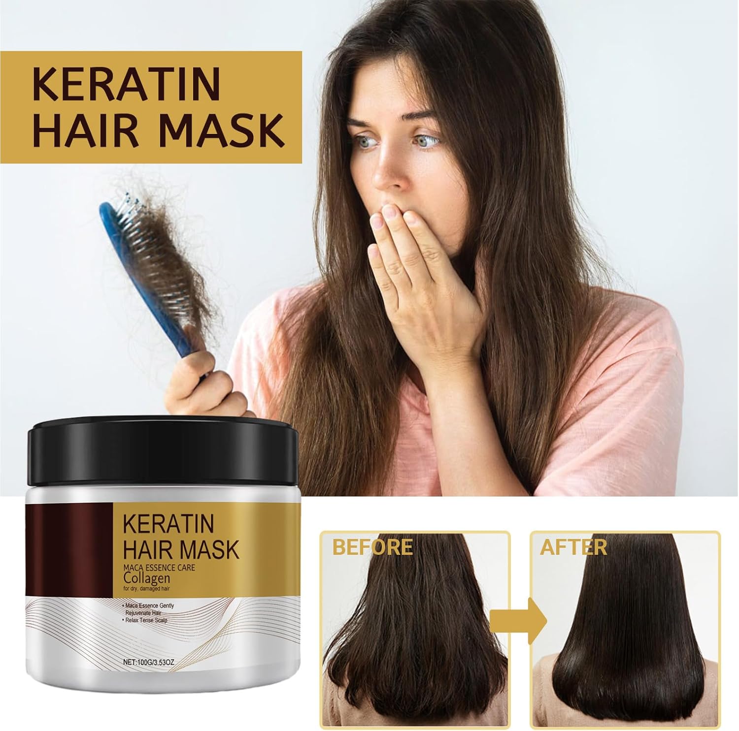 smartdrops Keratin Hair Treatment Mask For Dry & Damaged Hair | Hair Mask |  (200 g)_2_image