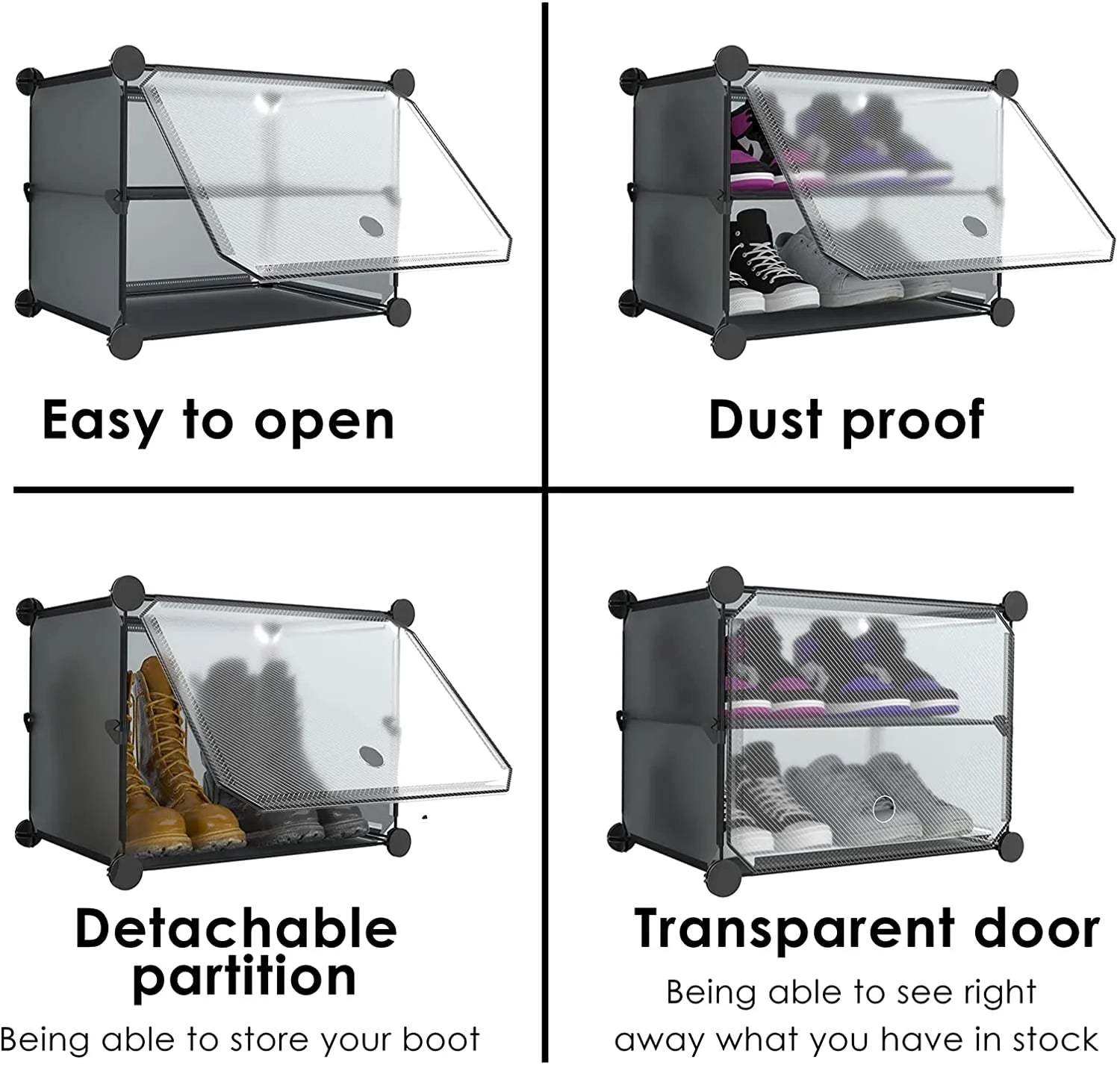3/4/8/12 Layers Shoe Organizer Cabinet | Plastic Shoe Storage Rack | Single & Double Row Stylish Shoe Shelf_1_image